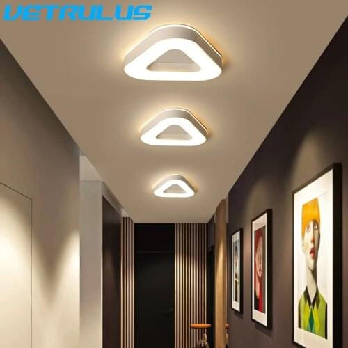 Modern LED Ceiling Light for Bedroom Corridor Aisle Porch Acrylic Triangle Round Square Home Ceiling Lamp Decoration Lighting