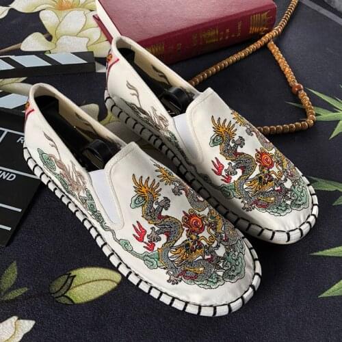 Spring Fashion Flats Shoes Espadrilles Loafers Light Hard-Wearing 2019 Man Women Canvas Harajuku Rubber Canvas Embroider Shoes