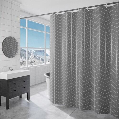 Waterproof Fabric 12 Hooks Suitable For Bathtub Shower Curtains Bathroom Curtain Set Bathroom Accessories Set 72''×72