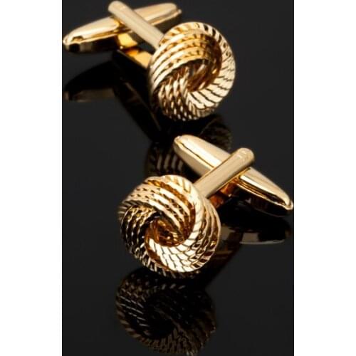 High quality mens shirts Cufflinks golden twist 3 double pack sell wholesale manufacturers free shipping