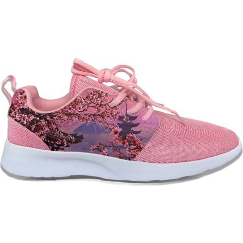 SAKURA CHERRY BLOSSOM Cute Lovely Vogue Sport Running Shoes Casual Breathable Lightweight 3D Print Lady Women Female Sneakers