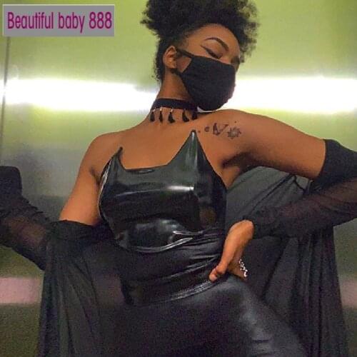 Meqeiss sexy Black PU Tube Top Leather Strapless backless Women slim Top 2021 autumn fashion street Casual party corset mujer