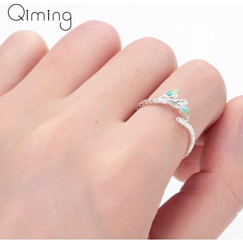 Fashion Branch Leaf Womens Ring Wholesale Fashion Jewelry Leaves Pendant Adjustable Toe Finger Bohemia Rings Female Gift