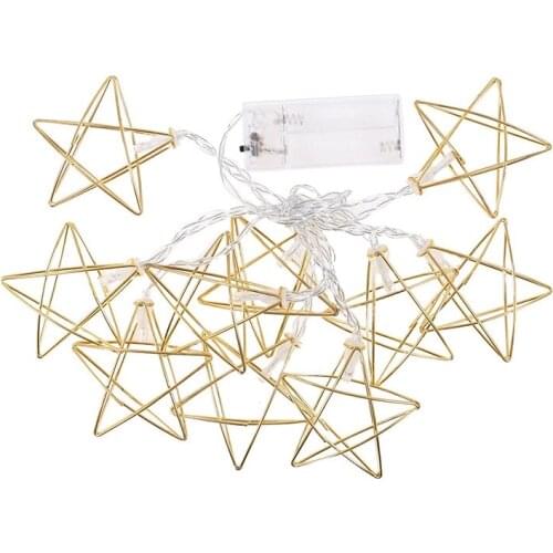 1.5M Star LED String Lights Ramadan Decoration Eid Mubarak Lighting Fairy Garland Muslim Eid Festival Party Supplies
