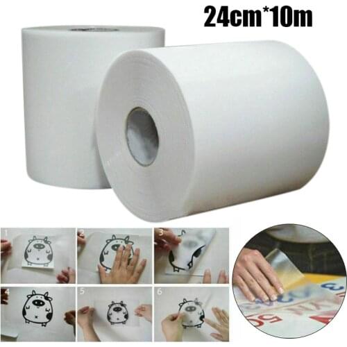 10m/Roll Clear PET Tape Hot Transfer Paper Printing Sticker Application Tape Sticky Decal Sticker for Sign Vinyl Graphics