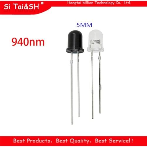 10pairs 5mm 940nm LEDs Infrared Emitter and IR Receiver Diode Diodes 301A
