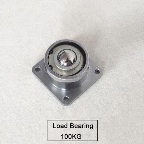 2PCS Heavy Duty Bearing Steel Caster Universal Ball Down with Flange Ball Wheel 4 Hole Cattle Eye Ball Load Bearing 100Kg JF1490