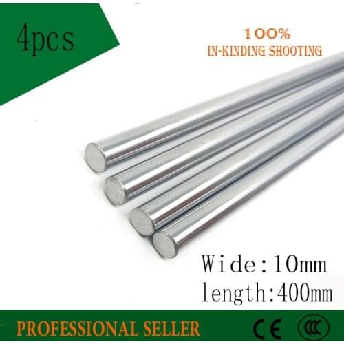 4pcs 10mm 10x400 linear shaft 3d printer 10mm x 400mm Cylinder Liner Rail Linear Shaft axis cnc parts 10*400mm