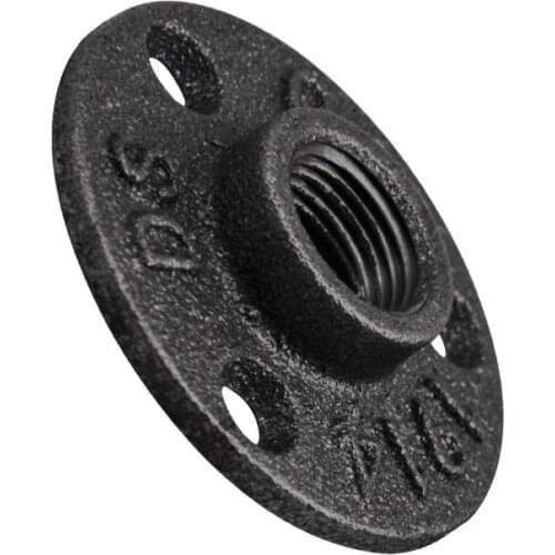 6pcs DN20 Cast Iron 3/4" Black Floor Flange Pipe Fittings For Home DIY Furniture