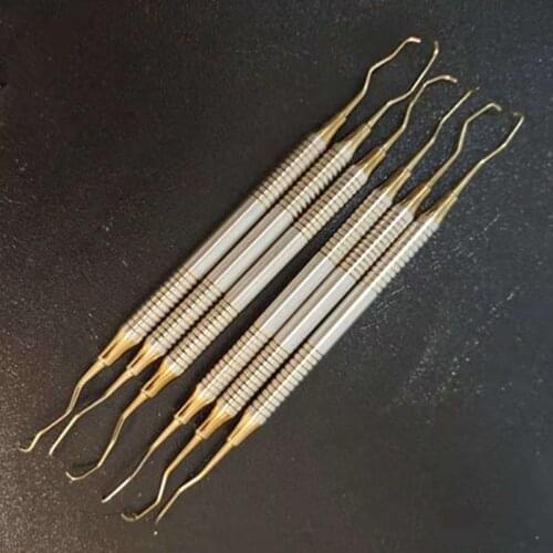 6Pcs Gracey Curette Deep Scaling Root Canal Dentistry Periodontal Curettes New CE