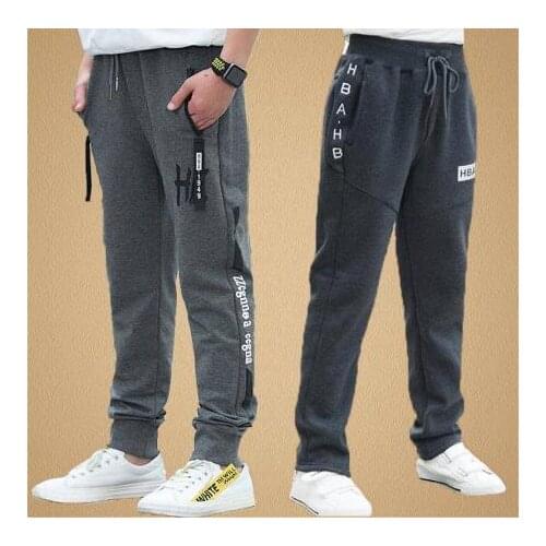 Trousers, Sweatpants, Childrens Wear Autumn And Winter Boys Big Children Casual Elastic Waist Childrens Straight Pants