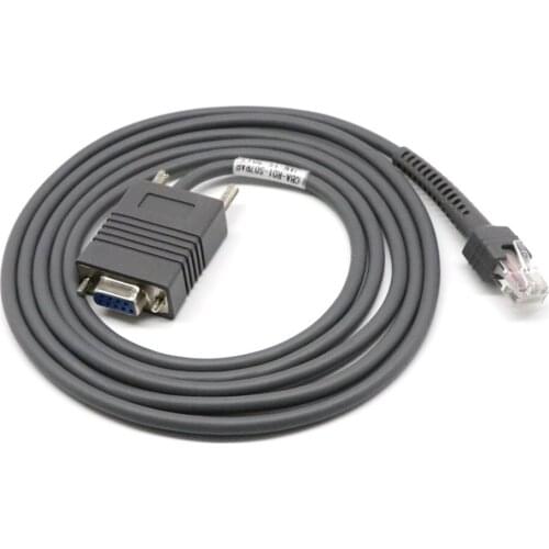 CBA-R01-S07PAR RS232 Serial Cable for Motorola Symbol LS2208 DS4278 6 Feet Straight RJ45 to DB9 (Grey)