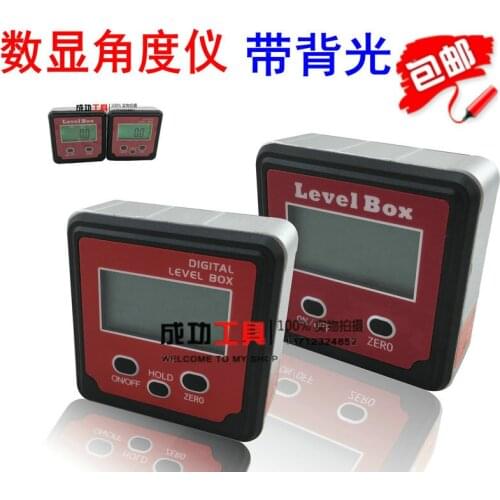 Digital angle meter, inclinometer, shockproof type, back light angle box, angle measurement, mini type mail