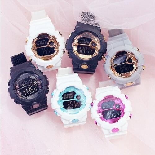 Electronic new impact digital watch student star trend sports Harajuku college style womens watch mens colorful watch