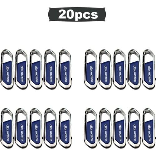 Metal 20pcs free logo USB Flash Drive 2.0 Mini Pen Drive 8gb 64GB 32GB 16GB Memory USB Stick Pendrive 128gb U Disk Flash Drive