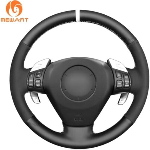 MEWANT Black Suede Car Steering Wheel Cover Braid for Mazda RX-8 RX8 2003 2004 2005 2006 2007-2008
