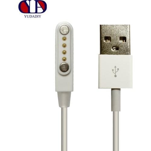 Factory wholesale Magnet Suction 4-pin Contact 7.5mm Smart Watch & Smart Wristbands Charge Line cable USB chargers 50/100/200PCS