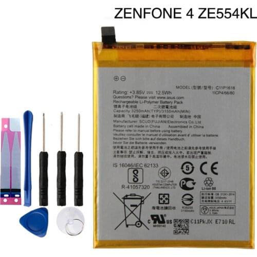 Original C11P1618 Phone Battery For ASUS Zenfone 4 Z01KD ZE554KL 3250mAh