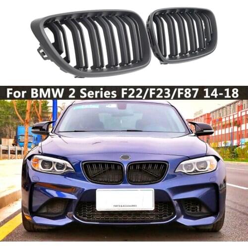 Pair M Color/Gloss Black/Matte Black Car Front Bumper Kidney Grill Grilles for BMW 2 Series F22 F23 F87 M2 Car Styling Accessory