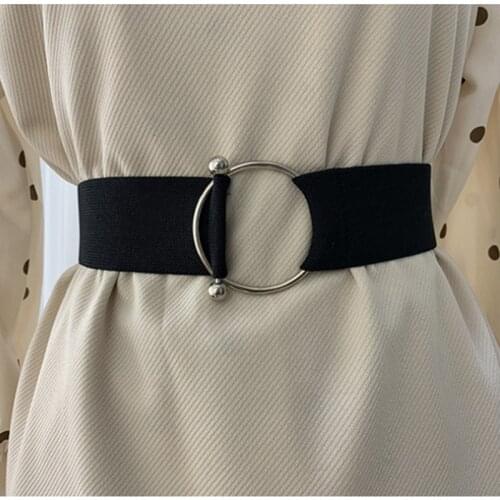 Belts For Women Simple Waist Elastic Ladies Band Round Buckle Decoration Coat Sweater Fashion Dress