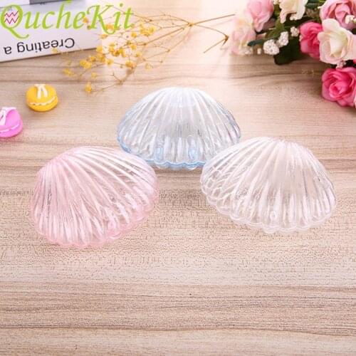 12pcs Cute Shells Shape Transparent Candy Box Wedding Favor Gift Box Baby Shower Party Chocolate Packaging Boxes Wedding Decor