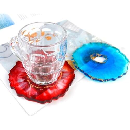 Transparent Silicone Mould Dried Flower Resin Decorative Craft DIY Sea island shape Coaster Mold epoxy resin molds for jewelry