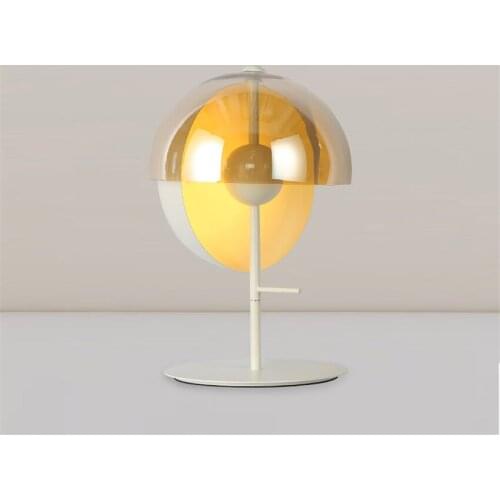 Nordic Living Room Hemispheric Shade Table Lamps Study Room Bedroom Modern Designer Glass Stand-up Floor Table Lights Lighting
