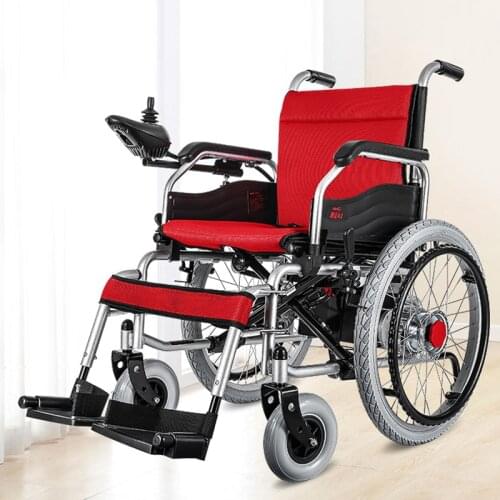 Foldable and Portable Electric Wheelchair for the Elderly and the Disabled Automatic Scooter Multi-Function Four-Wheelchair