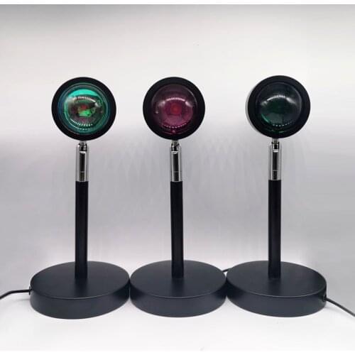 Led Sunset Sunset Red Projection Lamp Sunset Table Lamp Rainbow Bedroom Home Decoration Night Light