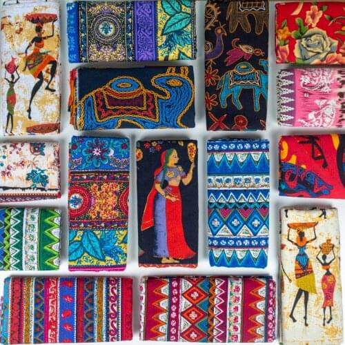 50x145CM Japanese Style Sewing Fabric African Vintage Printed Cotton Fabric DIY Dress For Tablecloth Or Background Decoration