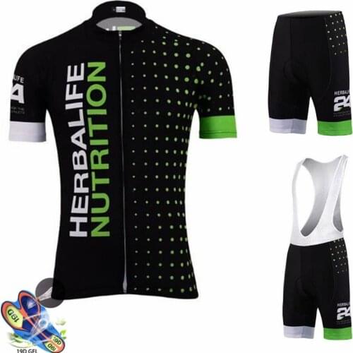 Herbalife Cycling Clothing Jersey Ropa Mens Bicycle Summer Pro Cycling Jerseys Gel Pad Bike Shorts Triathlon Skinsuit Bianchin