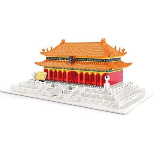 Wange 6221 Chinese Style Beijing Forbidden City Palace Of Harmony Assembled Tity Building Model Building Block Toys For Children