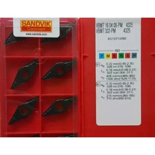 10PCS CARBIDE INSERT VBMT 160408-PM 4325