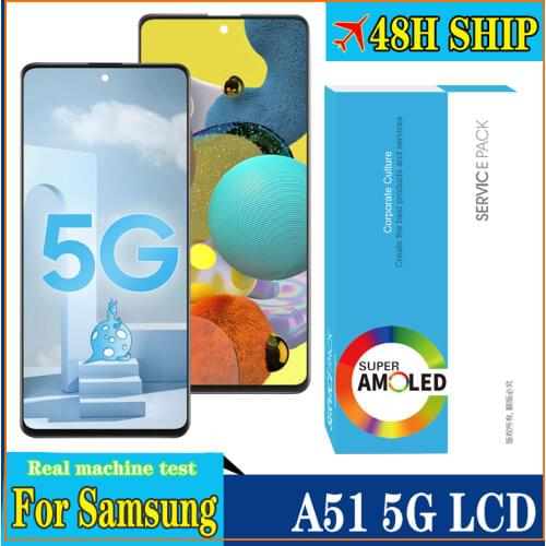 100% Original 6.5'' Super AMOLED Display for Samsung A51 5G A516 A516B A516F Full LCD Touch Screen Digitizer Repair Parts