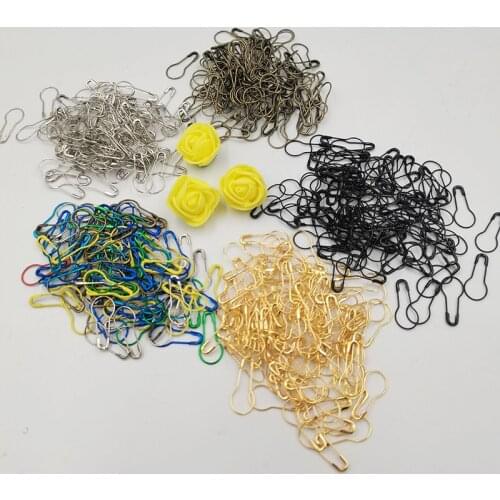 100pcs Multicolor Gourd Shape Safety Pins Metal Label Gourd Shape Safety Pin Craft Knit Cross Stitch Holder DIY Sewing Supplies