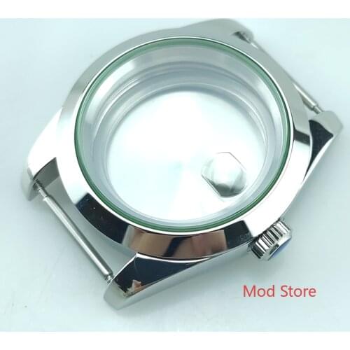 10ATM Tested WR 39mm Milgauss Style Green Edge Sapphire Crystal Watch Case Fit Seagull ETA2836 DG2813 Miyota8215/8205/821A Mov't
