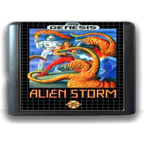 Alien Storm for 16 bit Sega MD Game Card for Mega Drive for Genesis US PAL Version Video Game Console