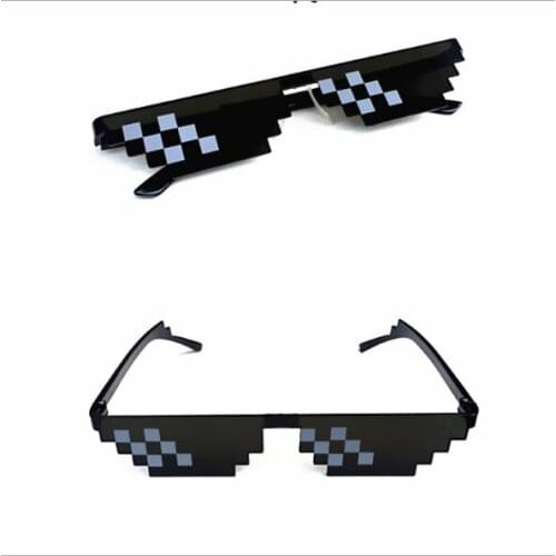 2021 Party Gifts Mosaic Sunglasses Trick Toy Thug Life Glasses Deal with It Glasses Pixel Women Black Festive Gifts Party Favors