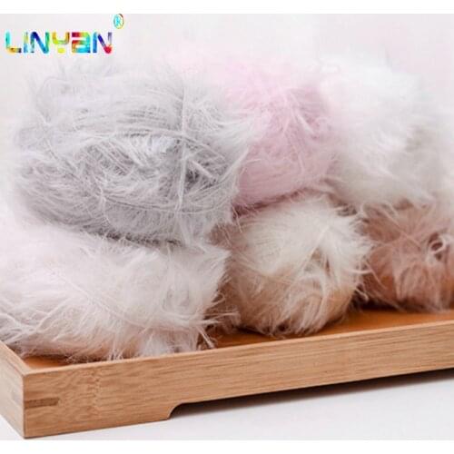 50g*2 pieces Coral mink flocking fur Mohair Cashmere Yarn For knitting brand knit Hand Knitting crochet knitting sweater t3