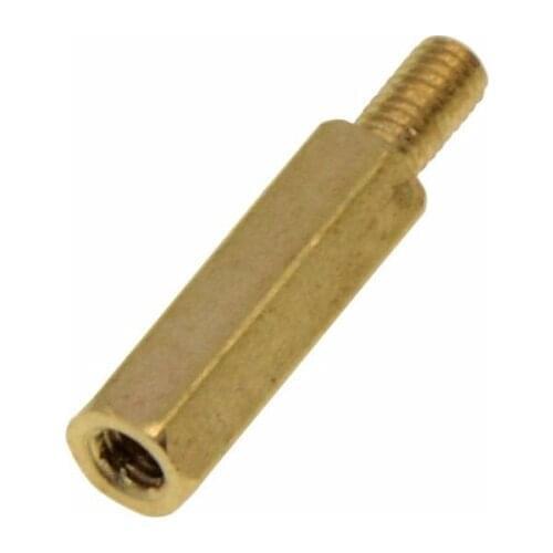 500pcs Hex male to Female M2*14+3mm brass standoff spacer Hexagonal Stud Spacer Hollow Pillars L=14MM