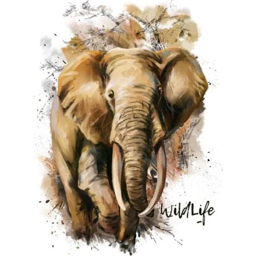 5D Diy Diamond Painting Cross Stitch full Square Round Diamond Embroidery Watercolor Elephant picture for room Decor H1019