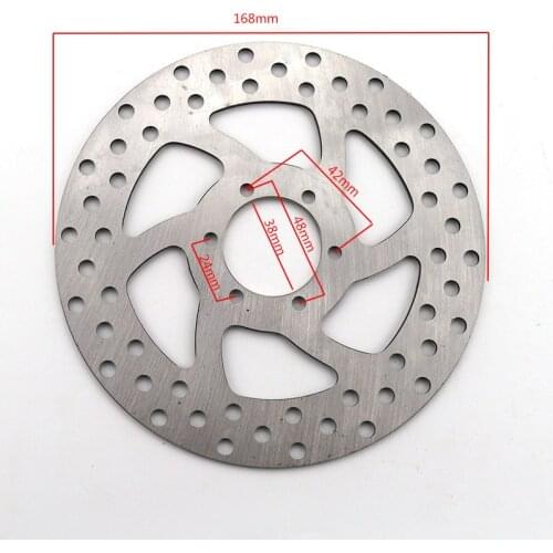Free shipping good quality 168mm 38mm with 6 hole Brake disc plate DISC Mounting Hole for Electric Scooter