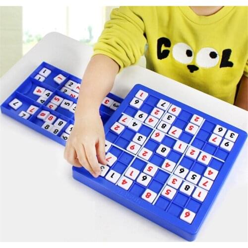 BSTFAMLY Children Sudoku Chess Beech with drawer 24*24*5cm 81Pcs/Set International Checkers Folding Game Table Toy Gift LF02