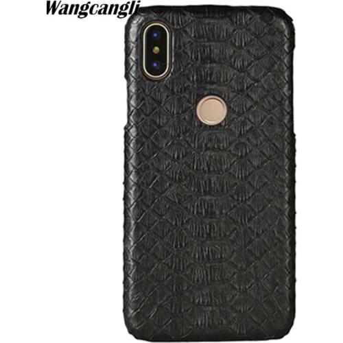 Luxury Leather python skin cover back cover For Xiaomi Mi 8 case python skin high-end custom phone case For Xiaomi Mi Max 3