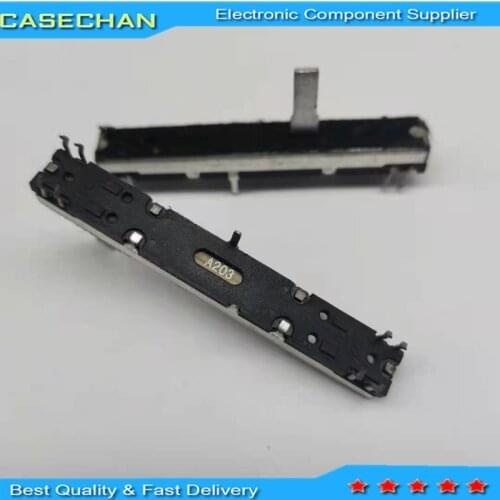 1pcs black bottom potentiometer 60mm A10K B10K A20K B20K B5K A50K B50K for Yamaha / dual-channel dual-channel fader 15MM