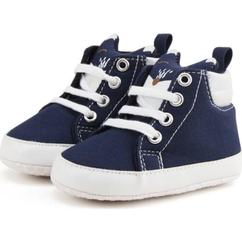 2018 Cartoon Fox Toddler Shoes 0-1Y Soft Bottom Baby Shoes First Walkers Newborn Girls Boys Shoes Lace-Up Canvas Sports Sneakers