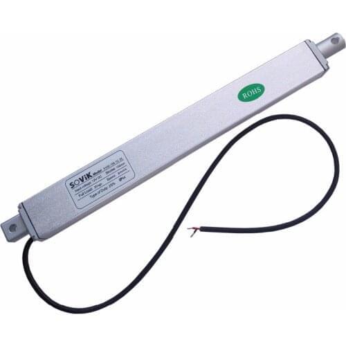 SOVIK 230mm Stroke Linear Actuator 12V 24V DC 250N Max Lift Square Tubular In-line Designed Electric Multi-function