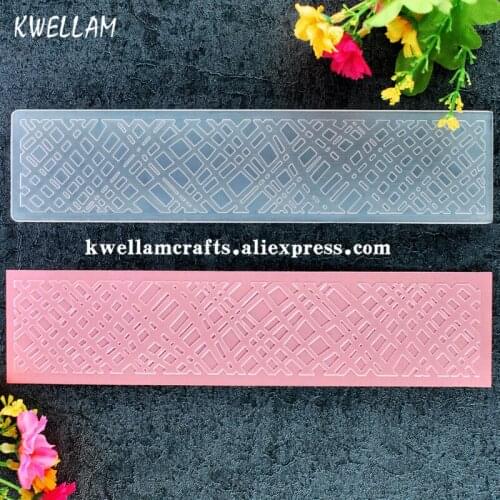 Geometric Patterns A Plastic Embossing Folder For Scrapbook DIY Album Card Tool Plastic Template 21.8x5cm KW7102301