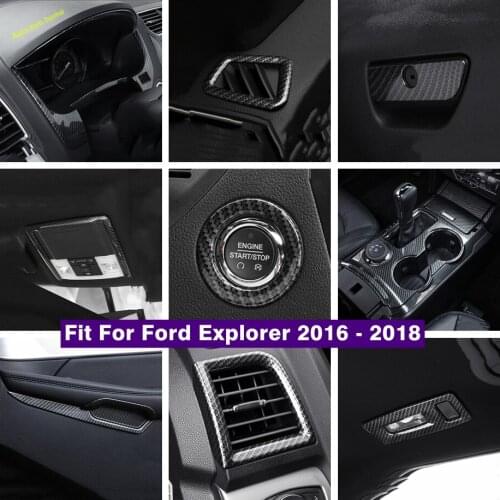 Lapetus Rear Roof Reading Lights Lamps Decoration Frame Cover Trim For Ford Explorer 2016 2017 2018 ABS Pearl Chrome Interior