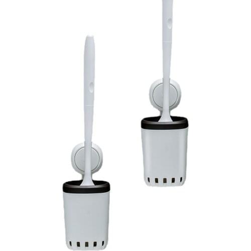 Beautiful No Dead Endstoilet Brush Wall Mounted New Bedroom Toilet Brush Funny Household Wc Borstel Silicone Tools BF50TB